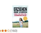 Buchcover: "Erziehen ohne Schimpfen sorgt für ganz viel Sonnenschein". Ein lachendes Mädchen rennt über eine Wiese.