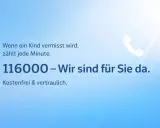 Wenn ein Kind nicht nach Hause kommt, zählt jede Minute. Die Polizei ist unter 116000 erreichbar. Kostenfrei & vertraulich.