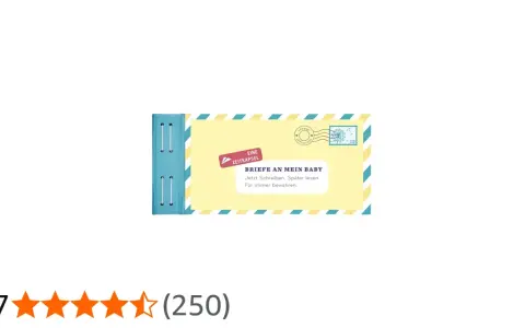 Ein Buch mit dem Titel "Briefe an mein Baby" im Umschlagdesign. Es ist eine Zeitkapsel zum Schreiben, Lesen und Aufbewahren.
