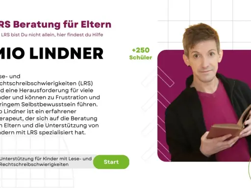 Mio Lindner bietet LRS Beratung für Eltern. Er hilft Kindern mit Lese- und Rechtschreibschwierigkeiten. Was tun bei LRS? Hier finden Sie Unterstützung.