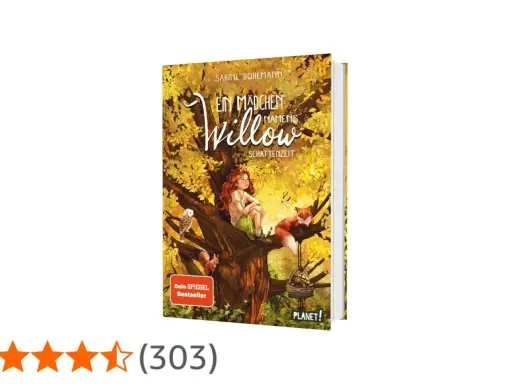 Buchcover: Mädchen Willow sitzt auf Baum, Fuchs & Eule dabei. Eine Liste mit fantasy namen weiblich inspiriert von dieser magischen Welt.