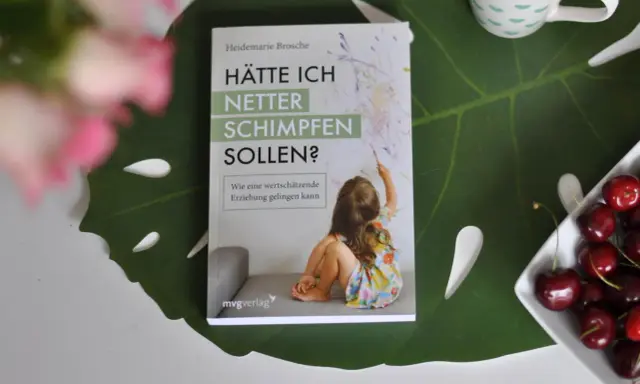 Buchcover "Hätte ich netter schimpfen sollen?" zeigt ein Kind, das malt. Ein Ratgeber für Eltern, die lernen wollen, wie eine Mutter schimpft, ohne ihr Kind zu verletzen.
