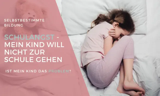 Ein Kind krümmt sich ängstlich im Bett. "Schulangst - mein Kind will nicht zur Schule gehen." Ist das Kind das Problem?